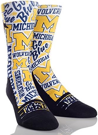 Rock'Em Apparel University of Michigan UM Wolverines Alfterines Athletic Crew Socks