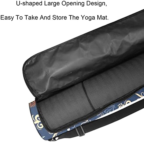 Bolsa de tapete de ioga, urso leopardo gato pássaro raposa exercício de ioga tapete transportadora full-zip yoga tapete saco com