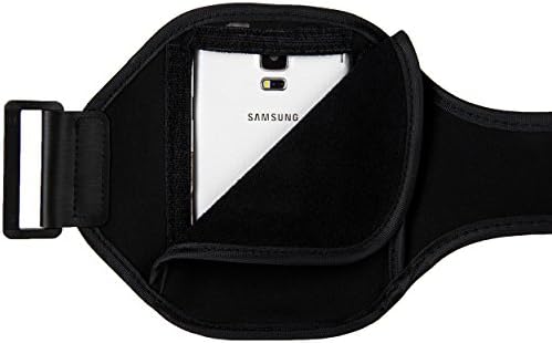 Sumaclife Nylon Neoprene Grande braçadeira de smartphone com tira de fone de ouvido - embalagem de varejo - preto