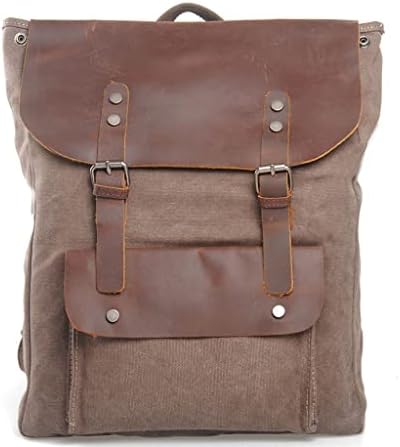 DLOETT com mochila de couro para mochilas escolares da mochila feminina Europeu e American College Casual All-Match Travel Bag