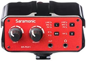 Mixer de áudio 2-CH SARAMONIC com entrada de combinação de 3,5 mm, xlr e 6,35 mm, potência de pH, conector de monitor de fone