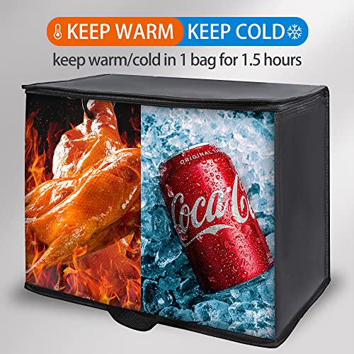 Sacos de compras reutilizáveis ​​isolados com 4 pacotes, saco de refrigerador macio e mais frio isolado, Boadon colapsível