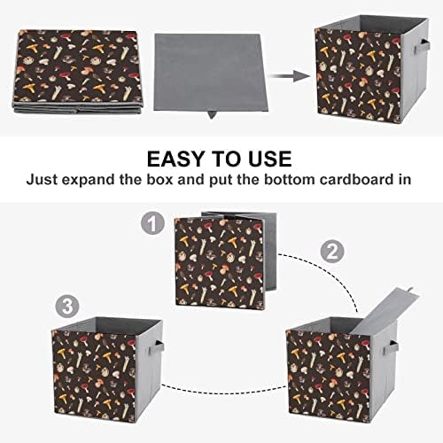 Nudquio todos os tipos de cogumelos dobráveis ​​caixas de armazenamento dobráveis ​​Caixas colapsíveis Cubo de tecido