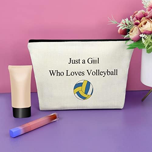 Sazuwu Volleyball Lover Gift Makeup Bag Volleyball Gift for Women Volleyball Team Gifts Para Volleyball Amante Presentes Cosméticos Bolsa de Graduação Aniversário