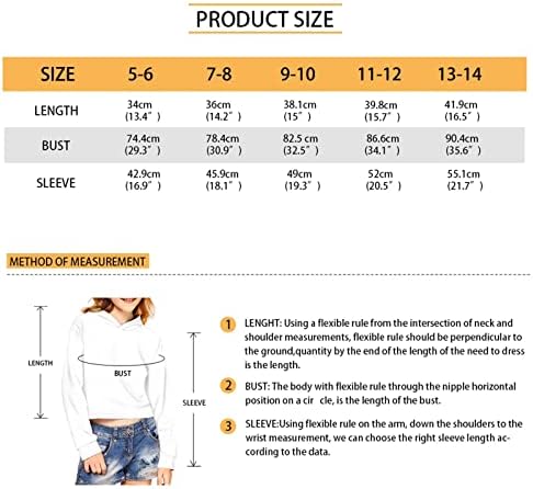 XpyiQun Kids capuz top para meninas adolescentes tamanho 5-14 roupas de moletom da moda