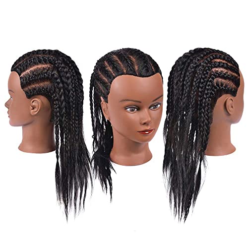 Cabeça de manequim com cabelo real, cabeleireiro de 16 Cosmetologia Mannequin Manikin Practice Doll