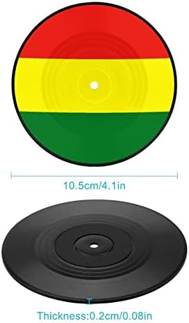 Bolivian Flag CD Record Coasters Decorações engraçadas de tape