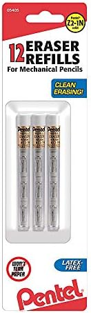 Pentel P205BP2 -K6 Lápis mecânicos/automáticos nítidos, 0,5 mm, preto, 2 contagem - As embalagens podem variar e reabastecer