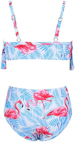 Tuonroad Kid Swim Suits Girl Girl 2 Piece Bikini Sets Swimsuit com babados gráficos Ternos de banho para meninas de 5 a 9 anos