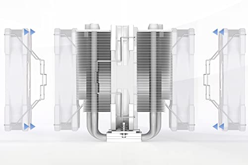 Id-resfriamento se-207-xt neve esbelta 135 mm de altura Branco CPU Cooler 7 Tubos de aquecimento Tubos de torre dupla CPU Cooler