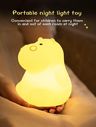 Chwares Night Light for Kids, Luzes noturnas de berçário de urso polar com remoto ， 7 luminária de mesa colorida,