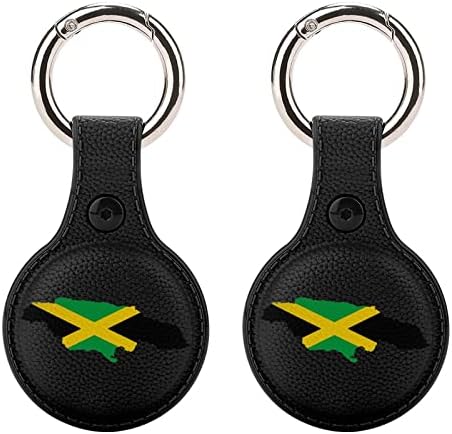 Jamaica Flag Mapa TPU Case para airtag com o chaveiro de proteção contra tag tag de tag rastreador de tracker titular