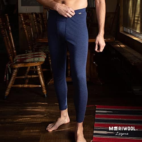 Meriwool Mens Base Camada Merino Wool Térmica