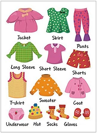 JoJofuny 1set Classificação Organização de decoração de decoração caseira etiqueta adesivos Organizando Kit Kit Kits, decalques de quarto Clears Girls Roupas PVC Girl Girl Bursery