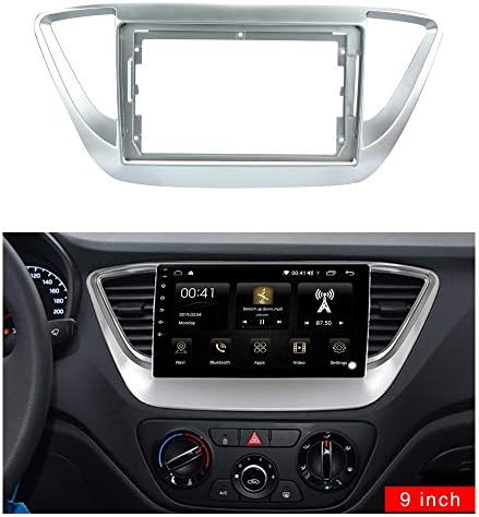 Estrutura de fáscia de rádio de carro de 9 polegadas para Hyundai Solaris Accent Verna 2017-2018 DVD GPS Navi Player Painel Dash
