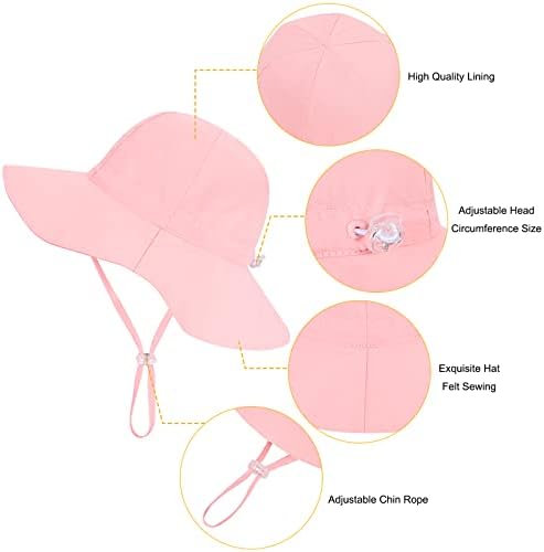Baby Girl Sun Hat Hat UPF 50+ Fluppy UV Ray Protection Sun Protect