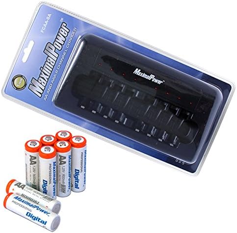 MaximalPower AA NIMH/NI-MH Bateria recarregável 1600mAh Batteries Pack Contagem x 8