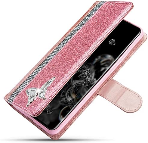 Caixa da carteira xyx para iPhone 11, bling glitter brilhante diamante butterfly love pu de couro de case feminino meninas para