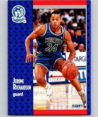 1991-92 Fleer Series 1 Basketball 125 Pooh Richardson Minnesota Timberwolves NBA Cartão de negociação NBA