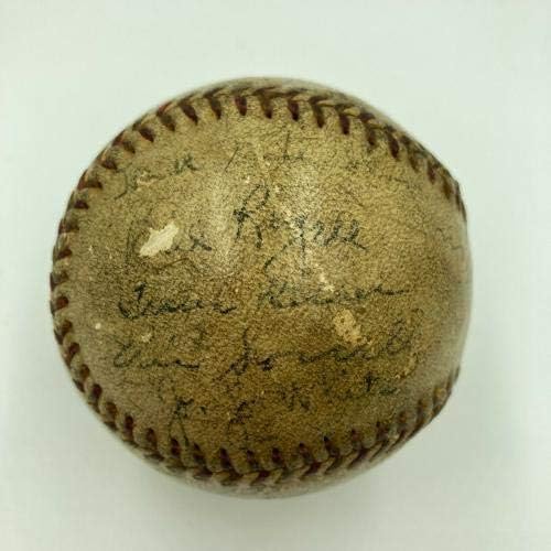 1935 Detroit Tigers World Series Champs Team assinou Baseball PSA DNA CoA - Bolalls autografados
