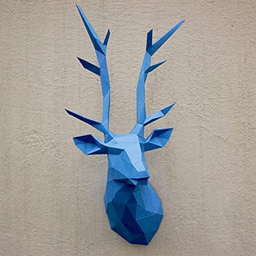 WLL-DP Cabeça da cabeça da cabeça Diy escultura de papel handmade jogo 3d origami quebra-cabeça papel troféu Modelo
