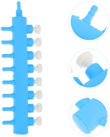 Conector de desviador ajustável Hanabass: Adaptador de filtro de aquário azul Circulação plástica para regulador -Conector