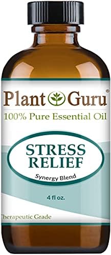 O óleo de alívio do estresse mistura o óleo essencial 4 onças puro, não diluído e grau terapêutico.