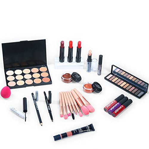 All-in-One Makeup Gift Conjunto de cores Misture a sombra de sombra Lipshadow Lipsick Blipstick Fundação Lipgloss para Women Kit Full