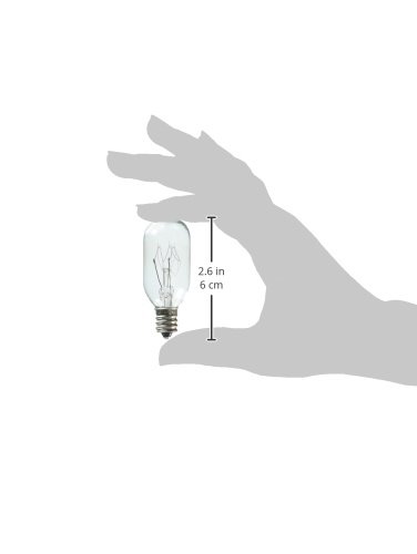 EIKO 25T8C-120V Bulbo de halogênio em miniatura, 120V, 25W, 0,21a, base de parafuso de candelabra, lâmpada T-8, filamento C-7a, 2,63 /66,8mm mol, 1,04 /26,4mm Mod