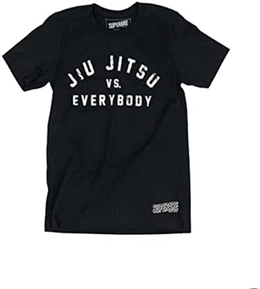 Superare Jiu Jitsu Camisa - BJJ Brazilian Jiujitsu Tee, algodão roupas de manga curta, xlarge preto