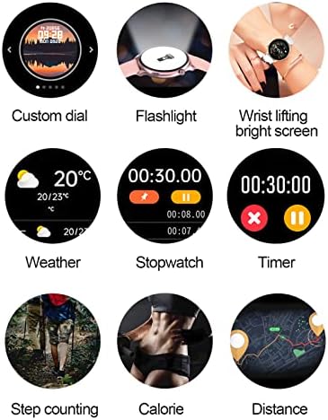 Relógio inteligente para os telefones Android e para iOS, registro de atividades à prova d'água IP67 com tela colorida