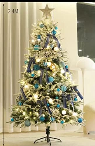 Weyue Christmas Champagne Gold pe bola de cedro árvore de Natal Sky Blue Package Home Shopping Decorações de janelas, azul