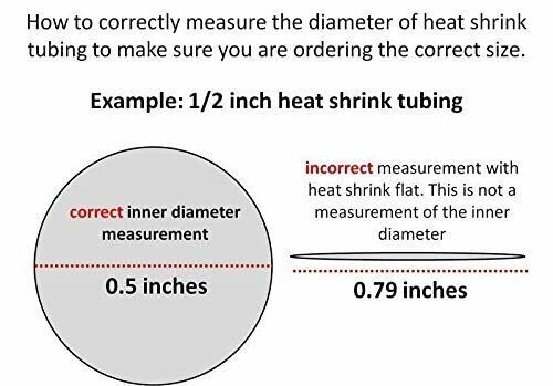 3/128 'ID Tubo de encolhimento de calor branco 2: 1 Irmaz polegada/pés/a 0,6 mm de fios de aquecimento de tampa encolhida