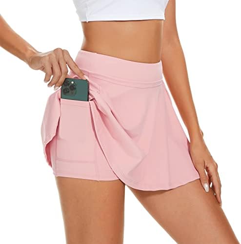 American Trends Tennis Sury for Women With Pocket Golf Running Skit Slit High Wistide Athletic Skorts Saias