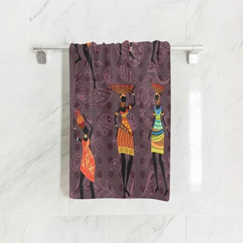 ALAZA Africano Mulheres toalhas de mão Yoga Ginásio Toalhas de spa de algodão Spa absorvente multiuso para banheiro decoração