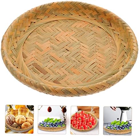 Cabilock bamboo pão cesta de cesta de frutas decoração de comida decoração de vime cestas de bambu para comida cesta de pão de vime