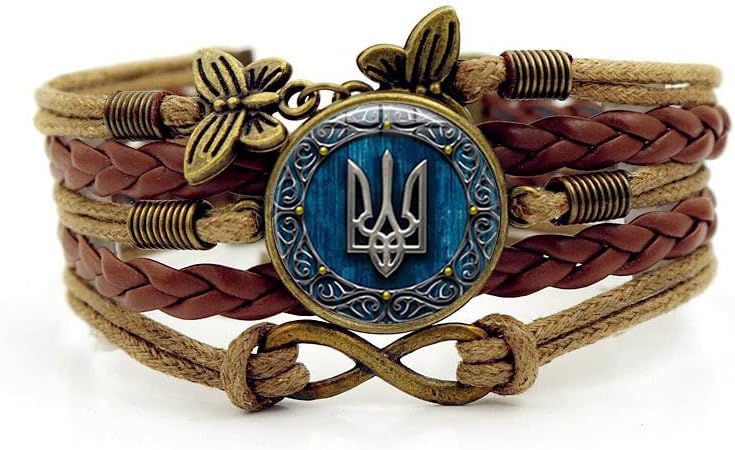 Akn21Qoazxx Ukraine Bangle, pulseira de tridente ucraniana, pulseira Trident Tryzub, pulseira ucraniana, eu amo jóias da Ucrânia, stand with Ukraine Bracelet Silver 2cm
