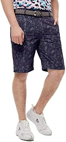 M Maelreg shorts de golfe masculinos imprimem rápido seco 10 '' cintura esticada da frente plana flexível flexível casual