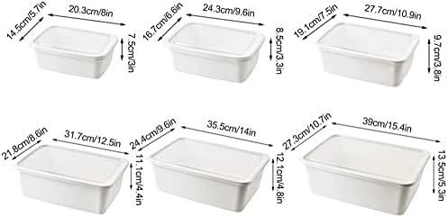 Caixa de armazenamento de alimentos aoof-6pcs caixa de armazenamento de geladeira recipientes de alimentos plásticos organizador
