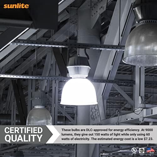 Sunlite 80871 halogeneto de metal LED, HPS, lâmpada de reposição de alta reposição, 60 watts 9000 lúmen, base de