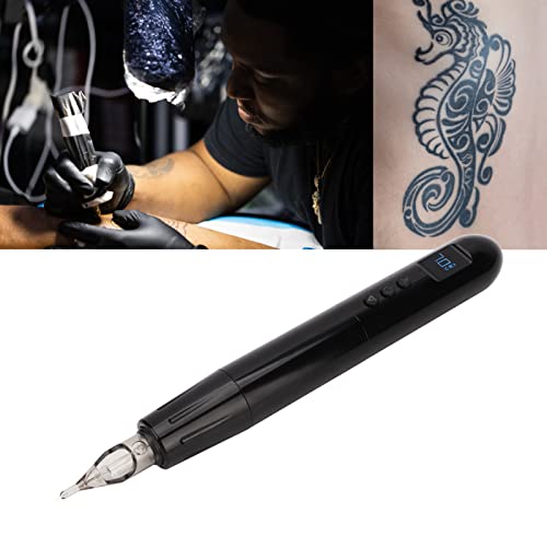 Tattoo Pen Machine, Tattoo Machine Pen Wireless Tattoo Machine sem fio Tattoo Pen com caneta de shader de linha de tensão com clipe para salão de tatuagem