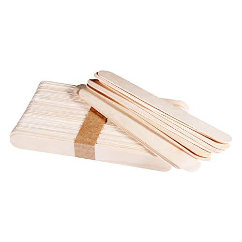 Palitos de cera, palitos de artesanato de madeira de madeira aplicadores de espátulas para remoção de cabelo sobrancelha