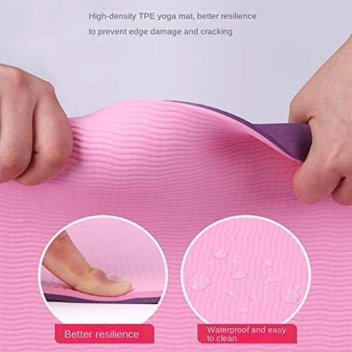 Camada dupla anti-deslizamento de ioga com guia de alinhamento 6mmthick tpe espuma ioga tape