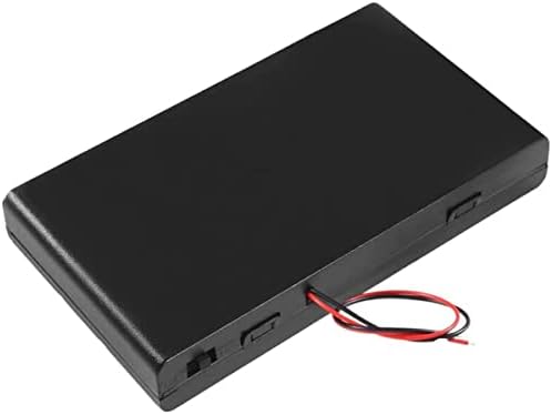 AIMPGSTL 2PCS 8X1.5V 12V AA Caixa de armazenamento de caixa de bateria AA com conector masculino de 5,5x2.1mm com o botão On/Off com plugue de tampa