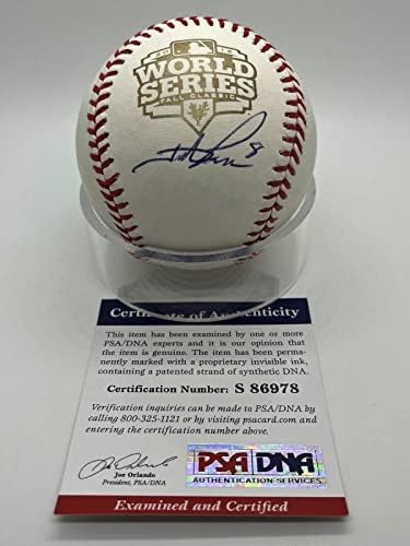 Hunter Pence SF Giants Assinou Autograph 2012 World Series Baseball PSA DNA - Bolalls autografados