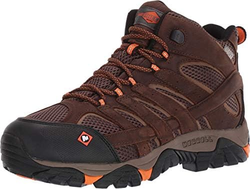 Merrell Men's Moab vértice Bota de construção de resistência estática média à prova d'água