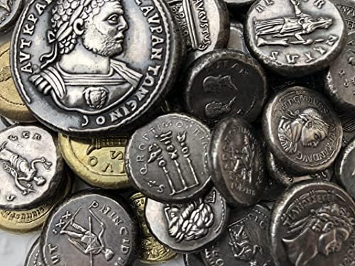 Roman Coins Brass Silver banhado a antiguidades artesanato estrangeiro Moedas comemorativas Tamanho irregular Tipo 35