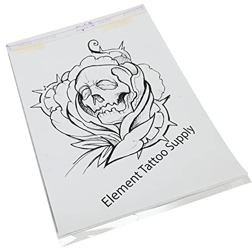 100 folhas de papel de transferência térmica de estêncil de tatuagem espiritual