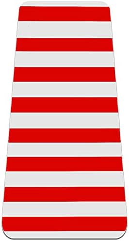 Siebzeh Red e White Stripe Pattern Premium Premium grosso de ioga MAT ECO AMPLICAÇÃO DE RORBO