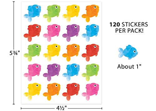 Professor criou recursos 3553 adesivos de peixe coloridos